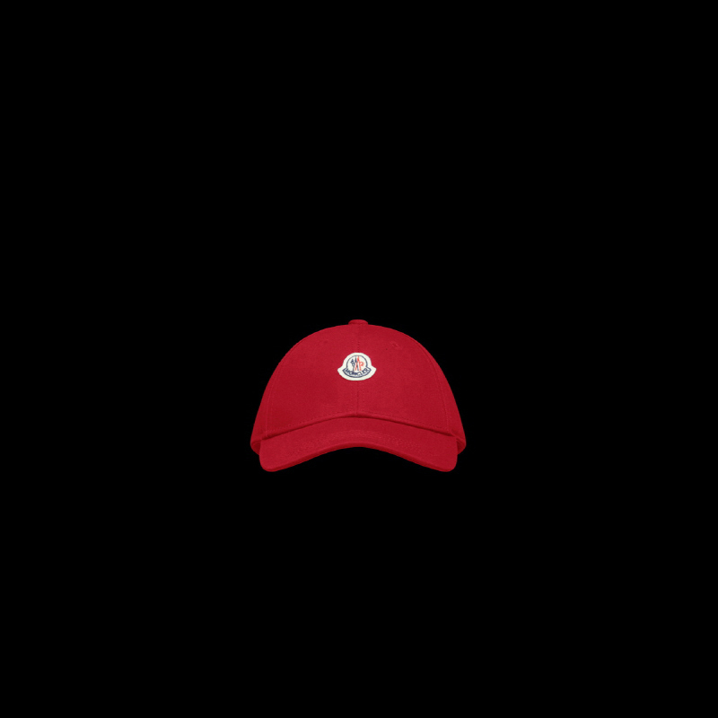 MONCLER 로고 베이스볼 캡 모자 모자 스칼릿 레드 I19543B0001904863455