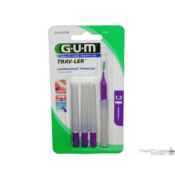 GUM 1512 Trav-Ler 1.2mm 바이올렛 치간 브러쉬 1St