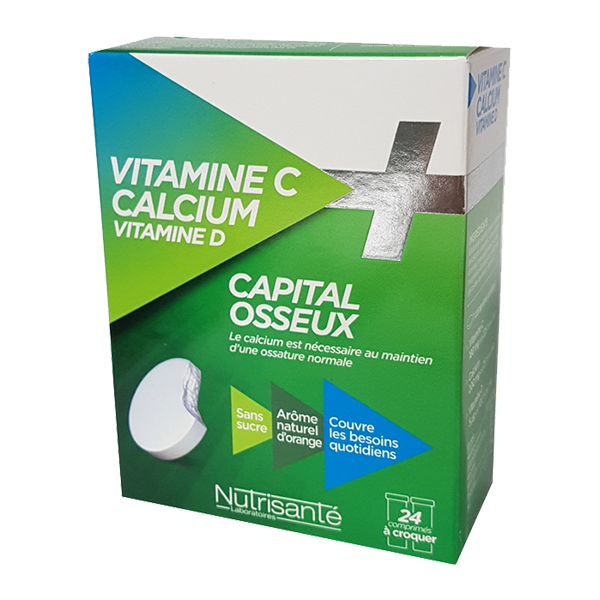 뉴트리상테 비타민C-칼슘-비타민D 츄어블 캡슐 24St