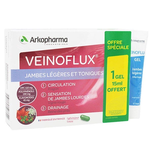 아코파마 Veinoflux 30캡슐+라이트 레그 젤 15ml