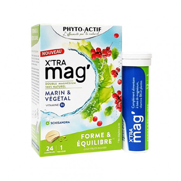 피토-액티프 XTRA MAG 마그네슘-비타민 B6 밸런스 보조제 24정