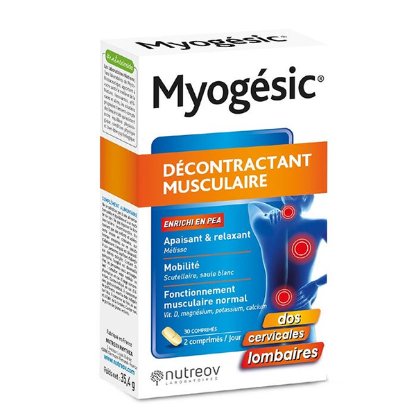 NUTREOV MYOGESIC Musculaire Decontractant 보조제 30정