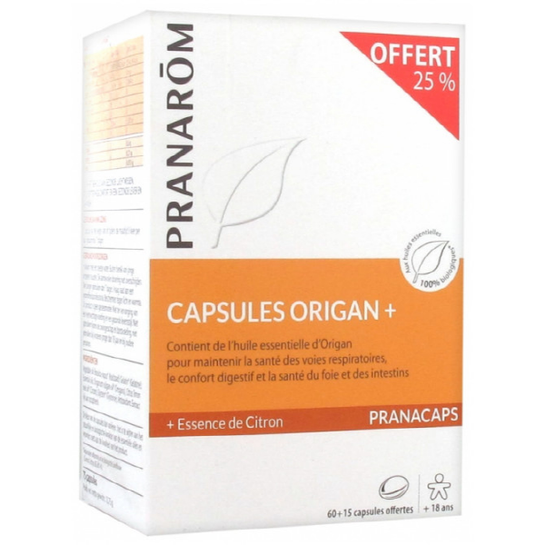 프라나롬 Pranacaps-오레가노+바이오 레몬 보조제 60캡슐+15St