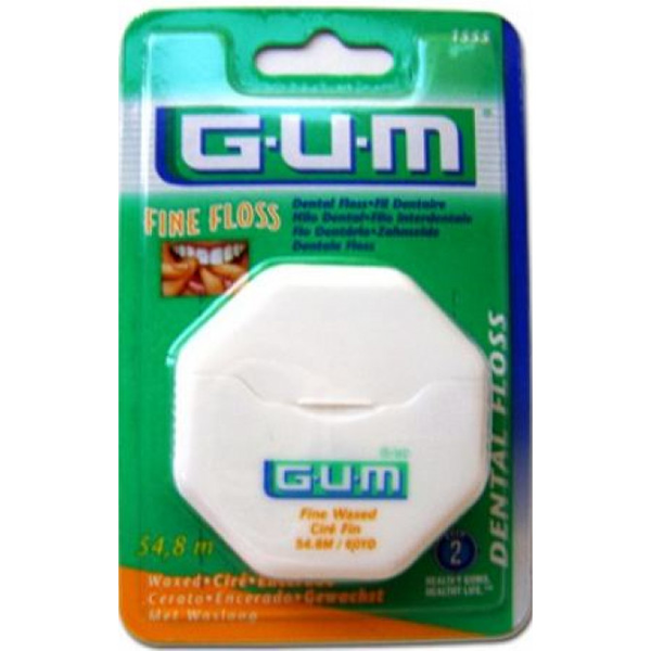 GUM 파인 플로스 왁스 치실 54.8m