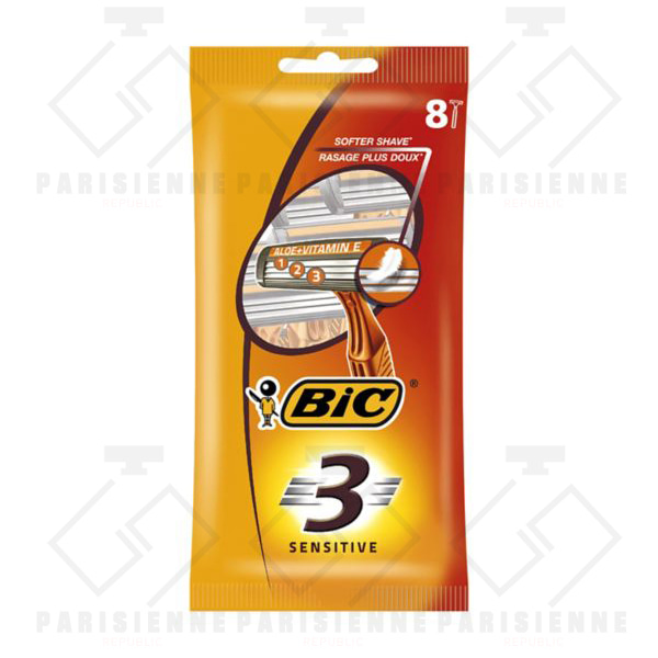 BIC 3 센서티브 면도기 8팩