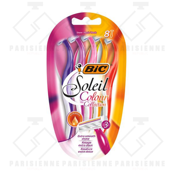 BIC SOLEIL 컬러 컬렉션 일회용 우먼 면도기 8팩