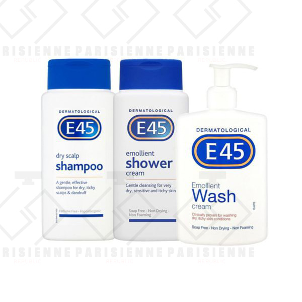 E45 건성-센시티브 스킨 샤워 3종 키트