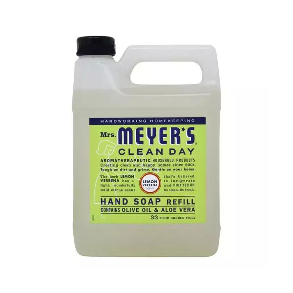 Mrs. Meyers Clean Day 레몬 버베나 핸드 비누 리필 33fl oz (975ml)